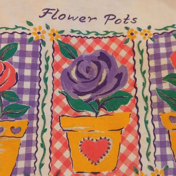 Girls‎ vintage 90s flower pot colorful top size 4 - Picture 4 of 6